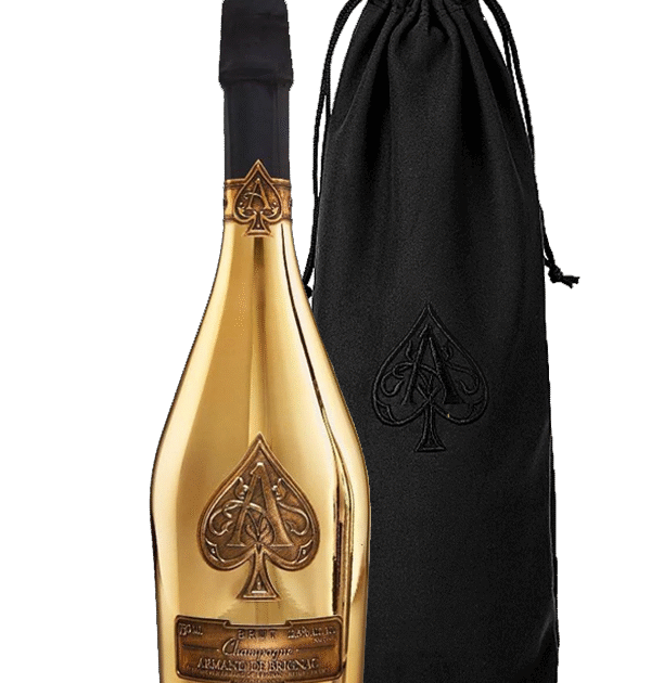 Armand de Brignac Blanc Ace of Spades Gold Velvet Bag 75cl