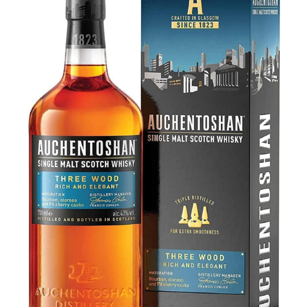 Auchentoshan Three Wood Lowland Single Malt Scotch Whisky 70cl