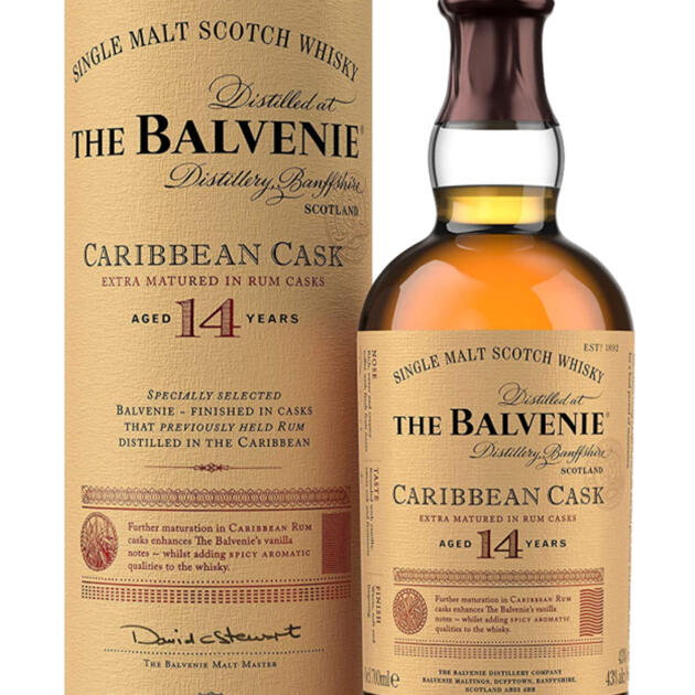 Balvenie 14 Year Old Caribbean Cask Speyside Single Malt Scotch Whisky 70cl