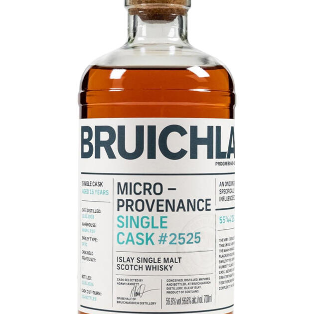 Bruichladdich 15 Year Old Micro Provenance 2008 3rd Fill Syrah Cask 56.6% Islay Single Malt Scotch Whisky 70cl