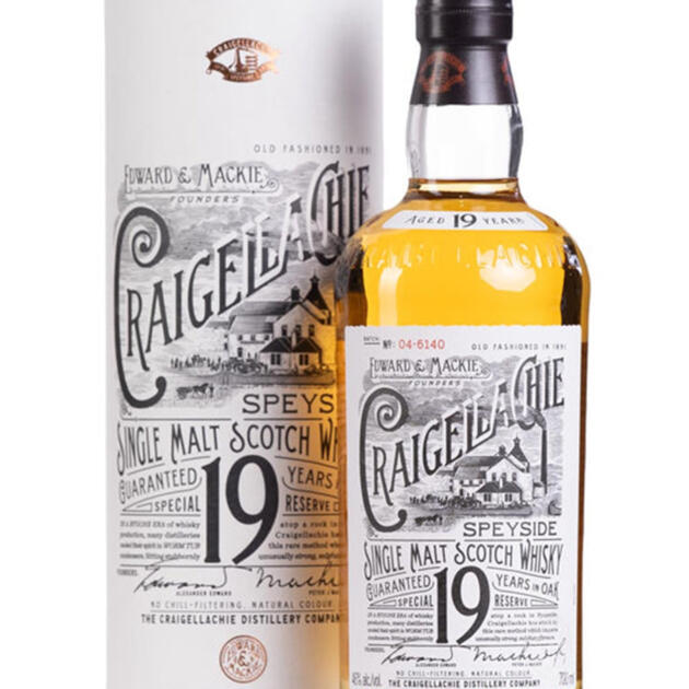 Craigellachie 19 Year Old Speyside Single Malt Scotch Whisky 70cl