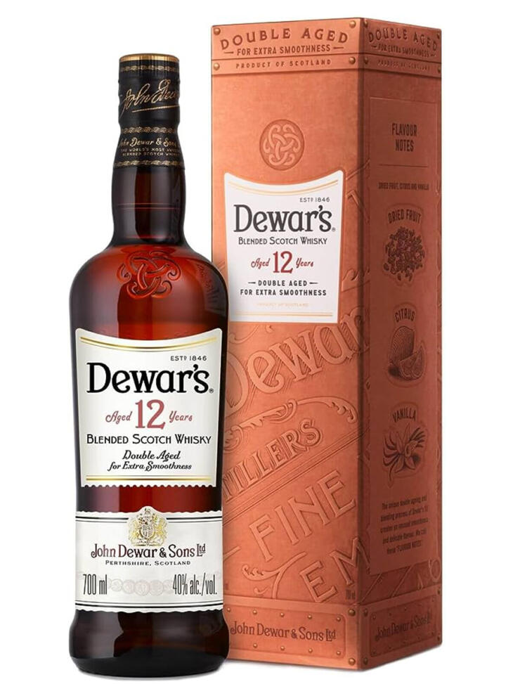 Dewar’s 12 Year Old Double Aged Blended Scotch Whisky 70cl