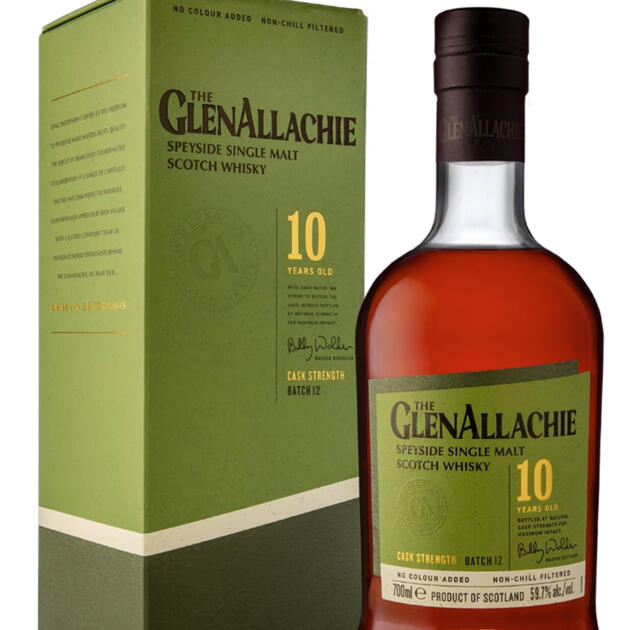 GlenAllachie 10 Year Old Cask Strength Batch 12 Speyside Single Malt Scotch Whisky 70cl