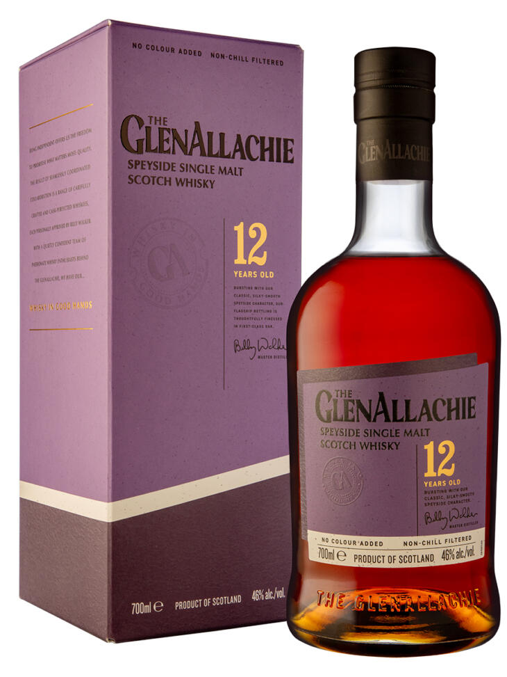 GlenAllachie 12 Year Old Speyside Single Malt Scotch Whisky 70cl