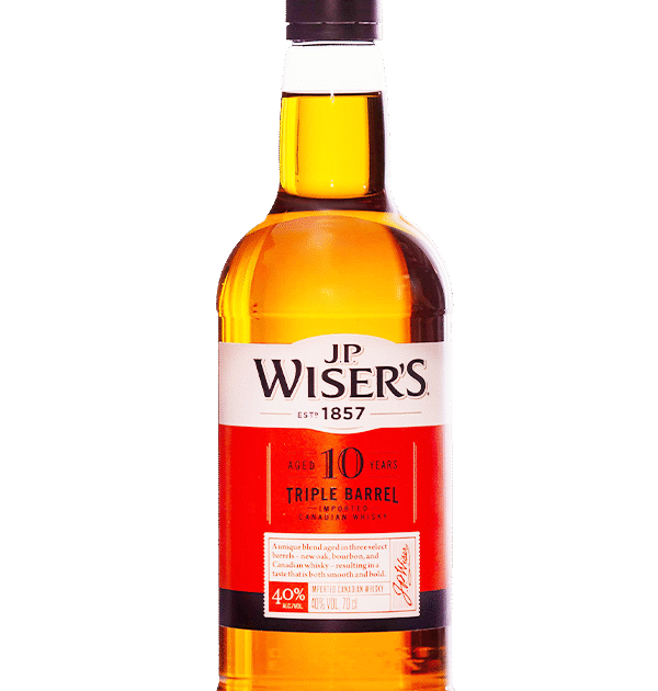 J.P. Wisers 10 Year Old Triple Barrel Canadian Whisky 70cl
