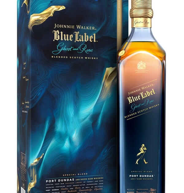 Johnnie Walker Blue Label Ghost and Rare Port Dundas Blended Scotch Whisky 70cl