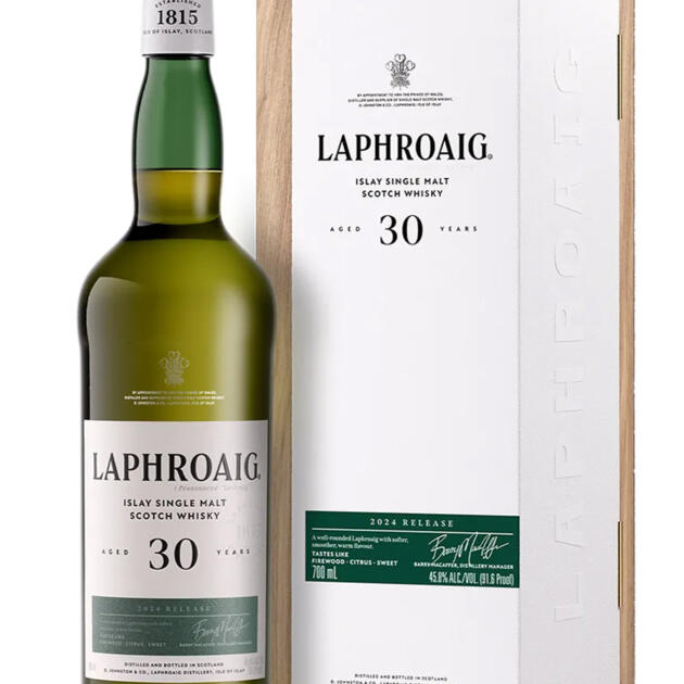 Laphroaig 30 Year Old 2024 Release Islay Single Malt Scotch Whisky 70cl