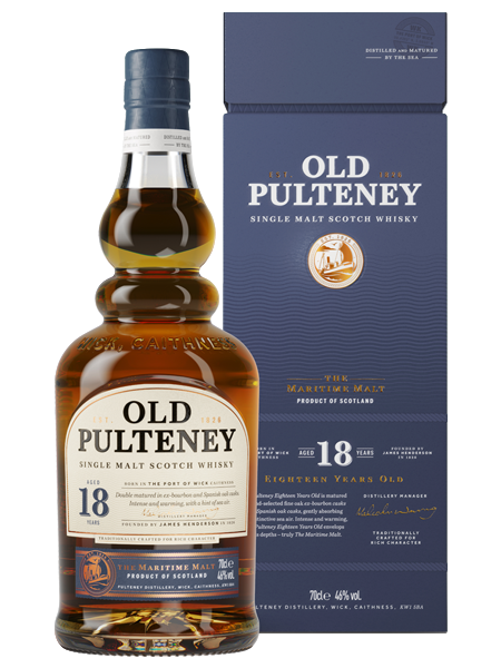 Old Pulteney 18 Year Old Highland Single Malt Scotch Whisky 70cl