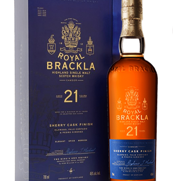 Royal Brackla 21 Year Old Sherry Cask Finished Highland Single Malt Scotch Whisky 70cl
