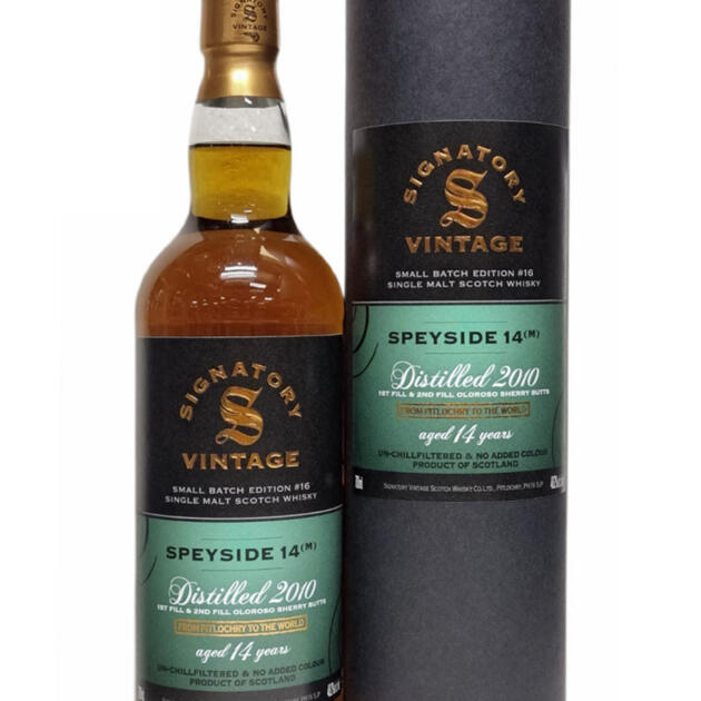 Signatory Vintage Speyside (M) 14 Year Old #16 2010 Small Batch Speyside Single Malt Scotch Whisky 70cl