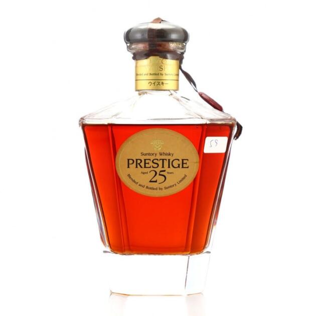 Suntory Prestige 25 Year Old Blended Whisky Kagami Crystal Decanter - 700ml
