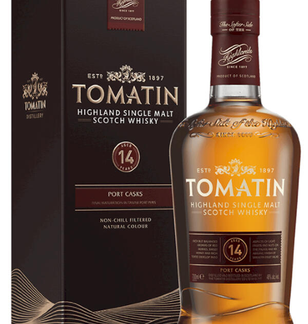 Tomatin 14 Year Old Port Wood Highland Single Malt Scotch Whisky 70cl
