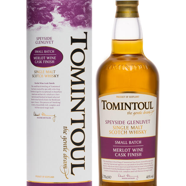 Tomintoul Merlot Wine Cask Small Batch Speyside Single Malt Scotch Whisky 70cl