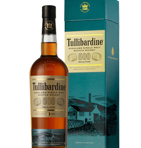 Tullibardine 500 Sherry Cask Finish Highland Single Malt Scotch Whisky 70cl